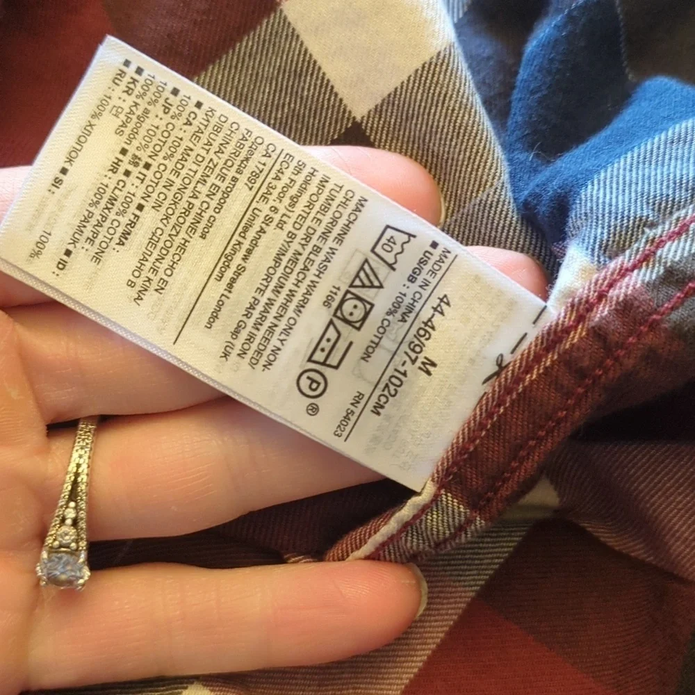 Banana Republic Cotton Grant Fit Plaid Flannel Shirt
